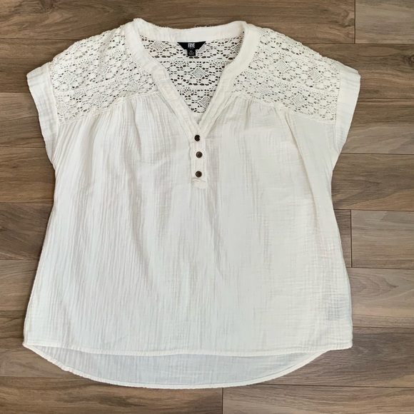 Frye Gauze Off White Top - Picture 1 of 4